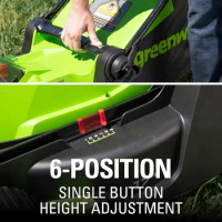 Greenworks 40V 17" Cordless (Push) Lawn Mower (75+ Compatible Tools), 4.0Ah Battery and Charger Included