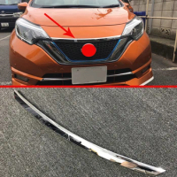ABS Chrome Front Grille Around Hood Trim For Nissan NOTE 2017 2018 Car Accessories Stickers