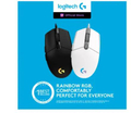 Logitech G203 Lightsync Mouse Gaming RGB Hitam, Putih, Biru