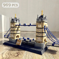 Architecture Building Blocks People Set Ancient Romane London Bridge Accessories Model Kit Bricks Compatible with lego Toys