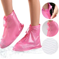 Rain Shoe Cover.Waterproof And Rainproof Pvc Shoe Covers With Skid And Wear Resistance Portable Thickened Shoe Cover Water Shoes