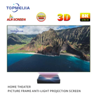 100 inch CLR T-Prism 16:9 ALR Projector Screen With Fixed Frame Projection Screens For Ultra Short Throw Projector 4k 3D