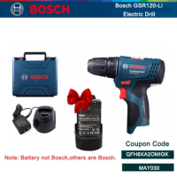 Bosch GSR 120 Li Power Drill Screwdriver Cordless Electric Drill Brushless Driver Multi-Function Drilling Machine Power Tool
