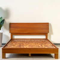 【領券!92折滿3300再折300可累折】瑪荷尼家具Mahogany-全原木 桃花心木 雙人 雙人加大 柏林5尺/6尺床架