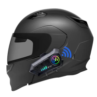 BT 5.3 Helmet Hands Free Headphone MP3 Music Player Speaker Headset IPX6 Waterproof Hands-Free Call for 2 Rider Intercomunicador