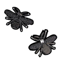 20pieces Handmade Embroidery Bee Beaded Rhinestones Patches Applique for Clothes Shoes Bags Decorated Sewing Supplies TH869