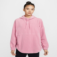 NIKE 耐吉 女 情人節限定 搖粒絨 帽T - 粉紅色 AS W NK ONE TF PO HOODIE POLAR- FV8077699