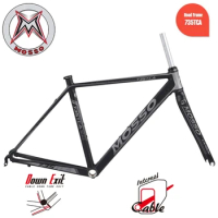 Aluminum Alloy Road Bike Frame with Half Carbon Fork, Internal Cable Line, Bicycle Parts, 700C Mosso 735TCA