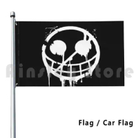 Batibochika W / Doffy Jolly Roger Paint Drip Flag Car Flag Funny Anime Doflamingo