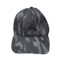 【二手名牌BRAND OFF】PRADA 普拉達 黑色 迷彩 帆布 棒球帽 帽子