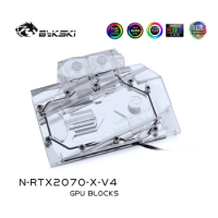 Bykski Water Block for NVIDIA RTX2070 Founders Edition/Reference Edition/EVGA 2060/GTX1660Ti Full Cover GPU Block /RGB Light