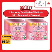 Paket 2 Gentle Gen Deterjen Cair Silk Rose Twinpack Sachet