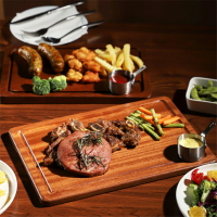 木質沙比利牛排板木托盤壽司板商用西餐廳牛扒餐盤長方形面包砧板