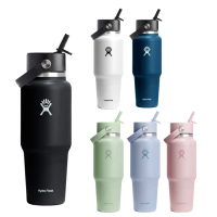 【Hydro Flask】32oz/946ml 寬口 提環 吸管 隨行杯 保溫瓶 多色可選(保溫 保冰 保冷 大容量 車架)