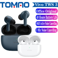 Original official New Vivo TWS 3 TWS Bluetooth Wireless Earphone 40 Hours Battery life 360° Audio HiFi Quality For Vivo X90 Pro