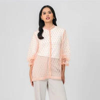 Geulis.id SANDRINA OUTER / OUTER LACE WANITA (6 warna) M PEACHGEOMETRIC