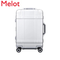 Aluminum Magnesium Suitcase Men's Business Boarding Bag Women's Trolley Case 20-Inch Luggage