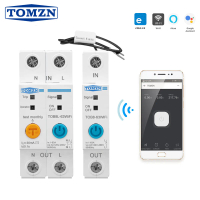 TOMZN 63A ewelink สวิตช์อัจฉริยะ Wi‑Fi ตัววัดพลังงาน (kWh) วงจรตรวจสอบ ปลั๊กไฟตัดวงจร และรีเลย์สำหรั