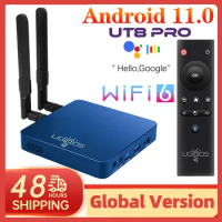 UGOOS UT8 PRO SMARTV BOX Android 11.0 RK3568 DDR4 8GB RAM 64GB ROM WiFi6 1000M LAN USB3.0 Media Player Voice Remote Set Top Box