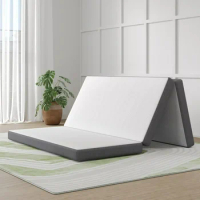 Folding Mattress Queen Size, 4 inch Memory Foam Tri Fold Mattress, Foldable &amp; Portable Mattress with Washable Cover, Gray