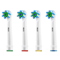 4pcs EB50 Cross Action Replacement Brush Heads For Oral B D12 D16 D100 3757 3709 pro3 pro1max electric toothbrush