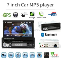 by DHL/Fedex 20pcs 9601G 7.0 inch AUX USB TFT LCD Touch Screen MP5 Player Bluetooth 2.0 FM Radio GPS Map Car Multimedia Player