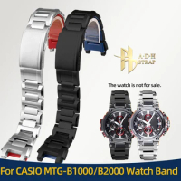 Solid Precision Steel Watch Chain For Casio Gshock MTG-B1000/G1000 MTG-B2000 Metal Watch Band Modified Bracelet Waterproof Men