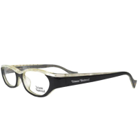 【Vivienne Westwood】英倫龐克基本色款光學眼鏡(透明白/黑 VW133_03)