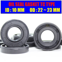 ID10MM Oil Seal Gasket TC 10*22/23/24/25/28/30/32/35*5*6*7*8*10 mm 10Pcs NBR Skeleton Seals Nitrile Cover Double Lip With Garter