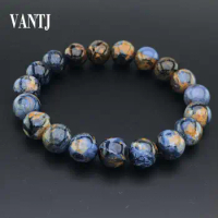 VANTJ Natural Blue Yellow Pietersite Chatoyant Bracelet For Women Men Best Gift Crystal Bangle Healing Gemstone From Namibia