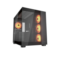 【COUGAR 美洲獅】FV150 RGB 電腦機殼(粉色/內建4顆ARGB風扇)
