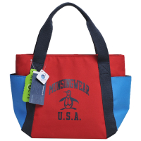 MUNSINGWEAR 品牌企鵝字母LOGO手提肩背購物包(紅/亮藍)