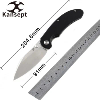Kansept Knives Nesstreet T1039A Folding Knife 154CM Blade with G10 Handle Karambit Maker Designed for Camping Hunting EDC