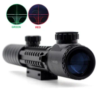 Tactical C3- 9X32 EG Riflescope Red / Green Laser Optics Sniper Scope Sight Rifle Scope for Hunting