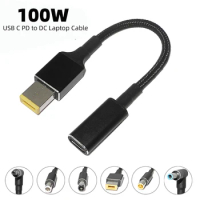 100W USB C PD to DC Universal Laptop Charger Converter Type C Fast Charging Adapter Cable Cord for Asus Lenovo Hp Dell Laptop