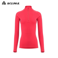 挪威[ACLIMA]WW Mock Neck W / 歐洲製女款美麗諾快乾長袖羊毛衣 / 半門襟 /半拉鍊 / 美麗諾羊毛 / 歐洲製《長毛象休閒旅遊名店》