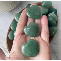 1 Pc Aventurine Heart Stone, Natural Green Aventurine Heart, Aventurine Puffy Heart, Aventurine Hear