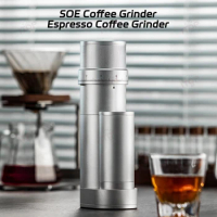 ITOP Coffee Grinder SEO 48mm Conical Burr Stepless Fineness Adjustment Suitable for Pour-over, Espresso, etc. Magnetic Cup&amp; Lid