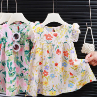 Skirt Bunga Kanak-Kanak Perempuan Pakaian Gaya Puteri Pakaian Luar Musim Panas Fesyen Comel Untuk Ka