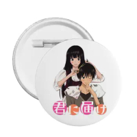Kimi Ni Todoke Anime Pin Back Buttons for Backpack Customizable Cartoon Girl Manga Badges Brooch Pinback