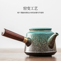 樂天618節~中式茶壺單壺陶瓷家用過濾泡茶壺功夫茶具防燙實木手柄側把壺單個 全館免運