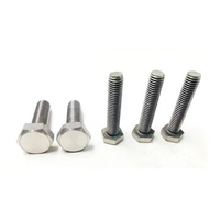 5pcs M6 titanium alloy bolts screw outer hexagon bolt screws 50mm~85mm length