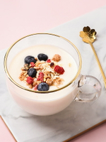 早餐玻璃杯子耐熱帶把家用簡約加厚大容量甜品杯麥片燕麥杯牛奶杯