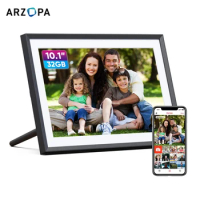 ARZOPA Digital Picture Frame 10.1 Inch, Digital Photo Frame Electronic WiFi Picture Frame 32GB with 1280x800 IPS Touch Screen