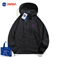 NASA聯名防曬衣男夏季冰絲速干連帽防曬服戶外情侶時尚外套輕薄款