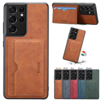 EUCAGR Luxury Leather Wallet Phone Case For Samsung Galaxy S24 S23 FE S22 S21 S20 Note20 Note10 Ultra Plus A05S Holder Cover