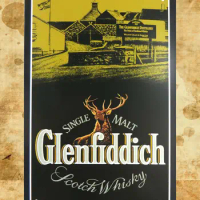 Glenfiddich Scotch metal poster tin sign