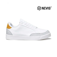 Sepatu Sneakers Casual Pria Smith Full White Putih Polos 42 SMITH - PUTIH ABU