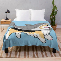 Another Corgi In A Shark Suit Boho Mexican Baphomet Throw Blanket