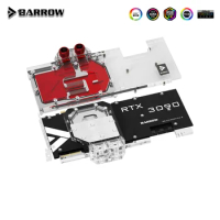 BARROW GPU Water Block For Colorful iGame RTX 3090/3080 Vulcan X OC/Neptune OC Graphics card Cooler 5V ARGB 3PIN AURA SYNC